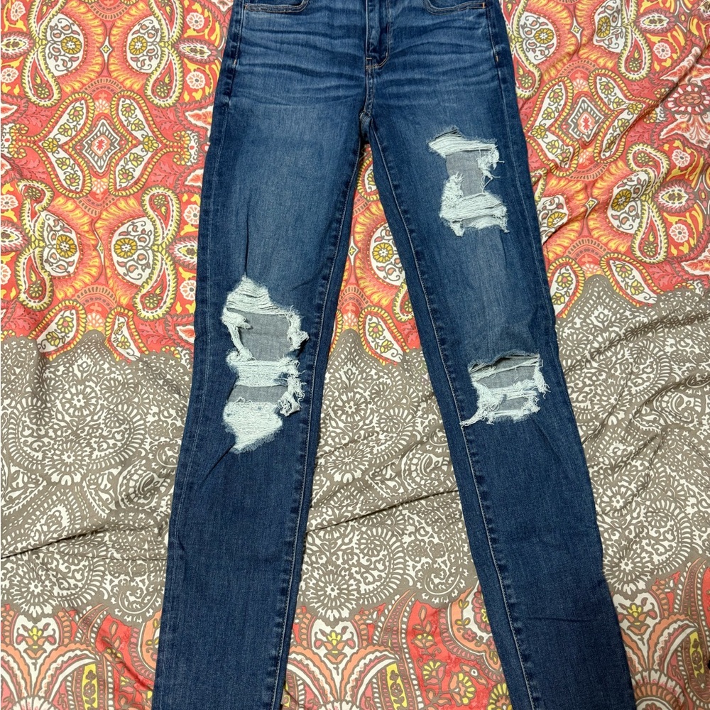 American Eagle Outfitters Dark Blue High Rise Jegging